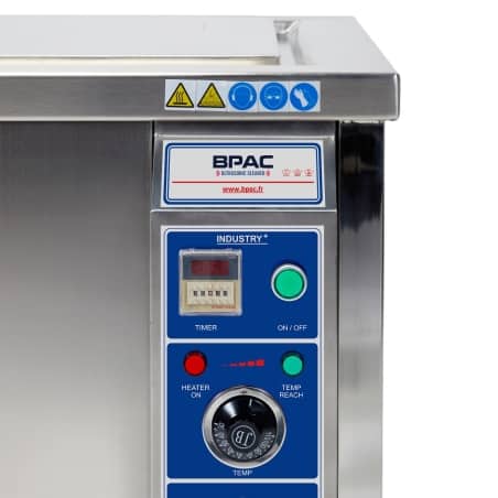nettoyeur industriel à ultrasons de 206 litres BPAC panneau de contrôle