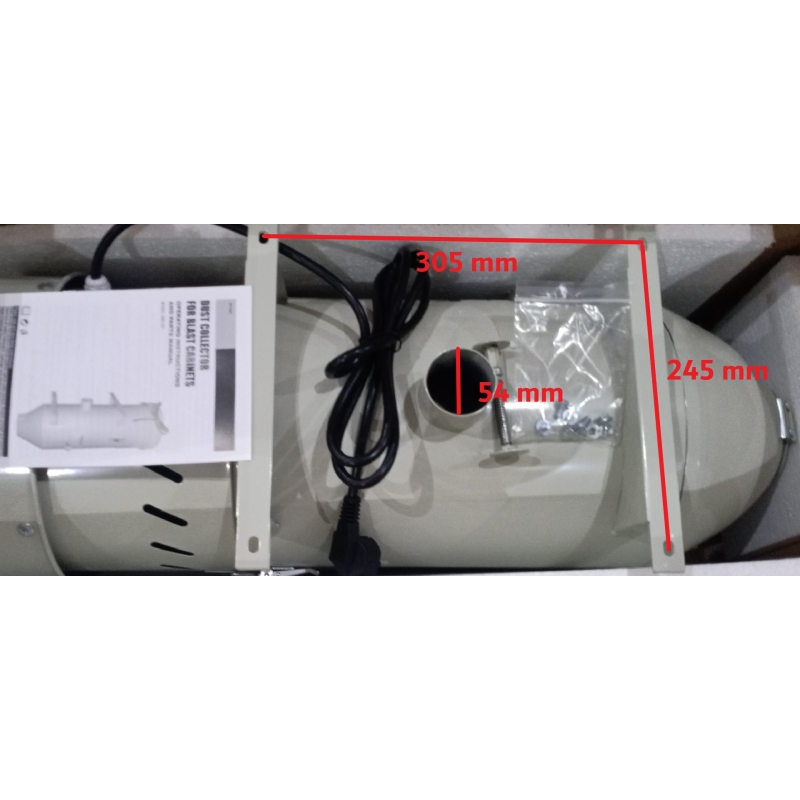 Emballage, mise en carton dépoussiéreur pour cabine de sablage
