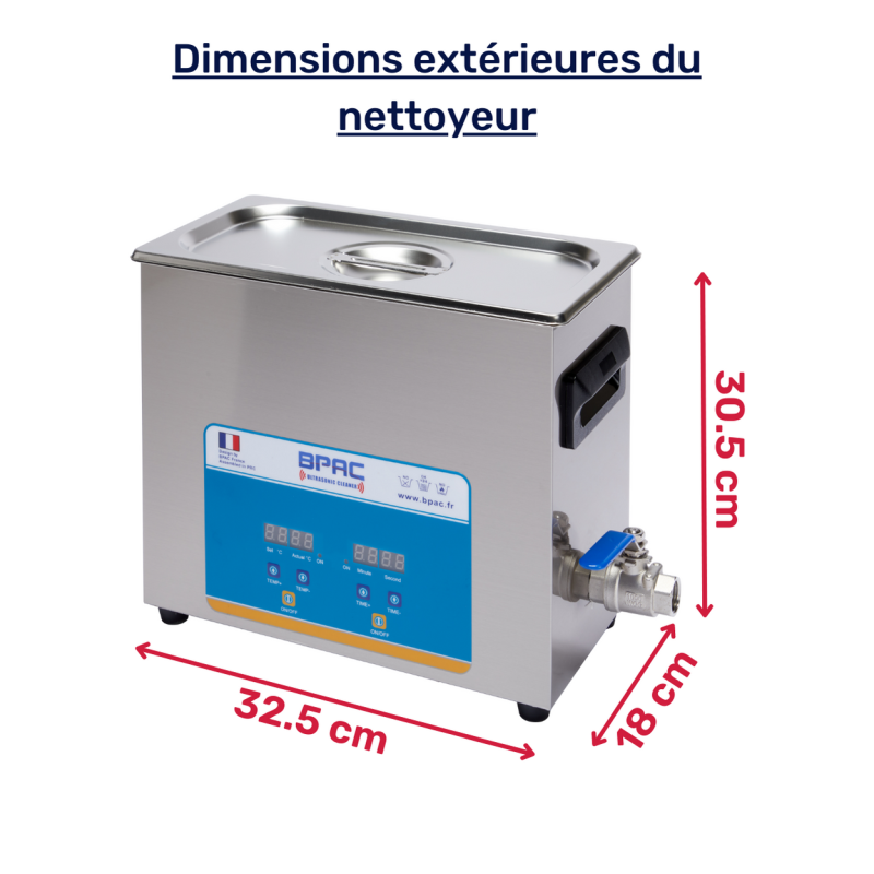 BPAC Nettoyeur ultrasons 6 litres haute gamme
