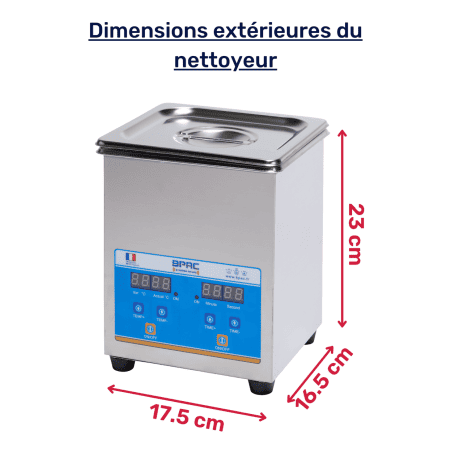 Chaneau Nettoyeur A Ultrasons 2L Pour Bijoux Appareil Nettoyage Ultrasons  Professionnel Nettoyeur Digital Affichage Ultrasonique (2L)