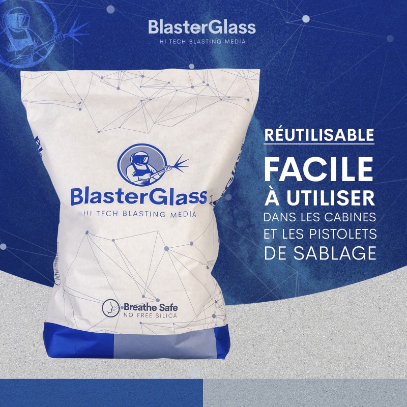 Photographie d'un sac de 20kg GRANULAT DE VERRE 300-600 MICRONS