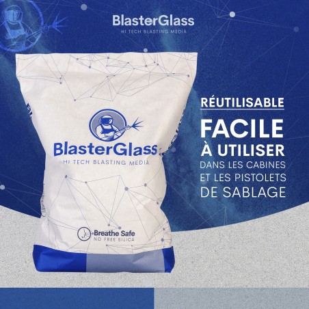 Photographie d'un sac de 20kg GRANULAT DE VERRE 300-600 MICRONS