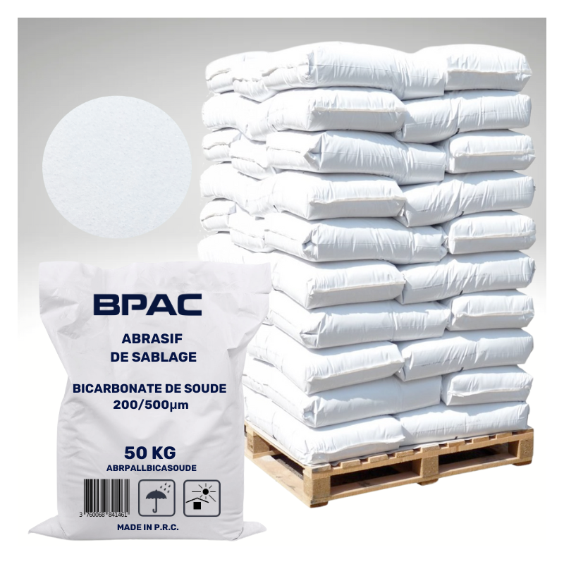 PALETTE 500 KG Abrasif Bicarbonate de soude -  sac 50 kg