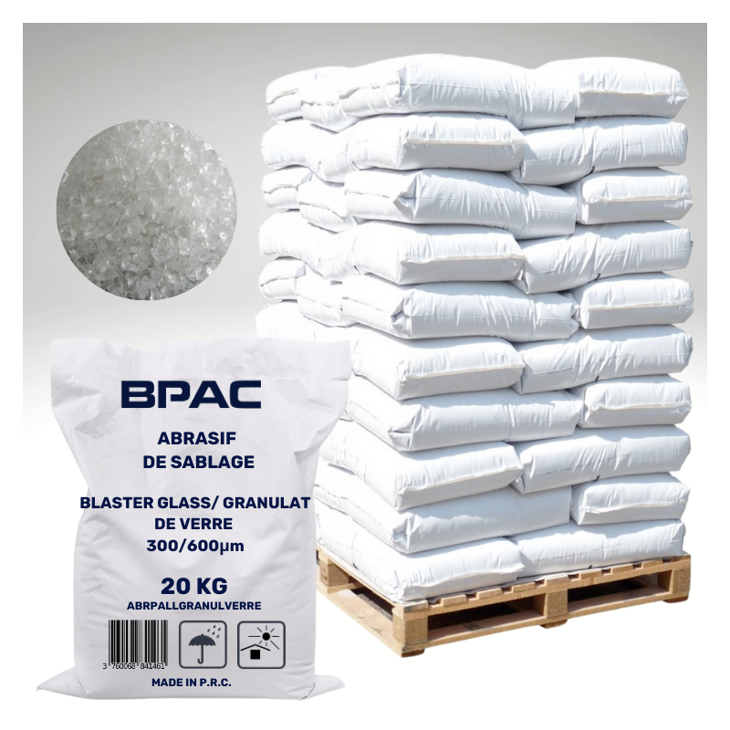 PALETTE 960 KG GRANULAT DE VERRE 300-600 MICRONS