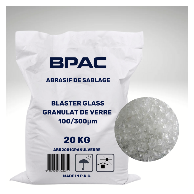 Abrasif granulat de verre 100-300 - SAC 20KG