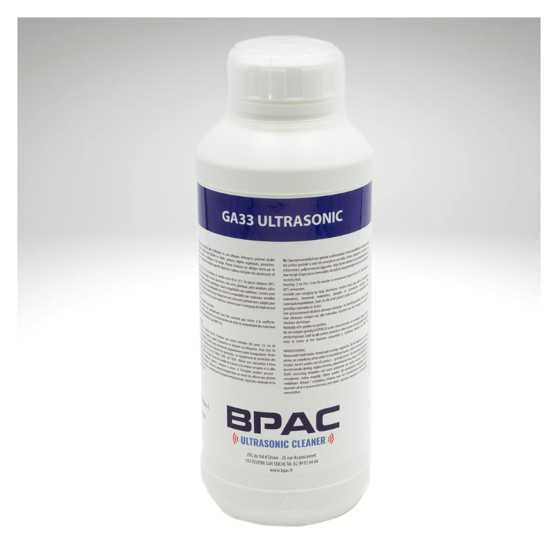 GA33 Dégraissant universel Alcalin nettoyage ultrason tous matériaux 1L