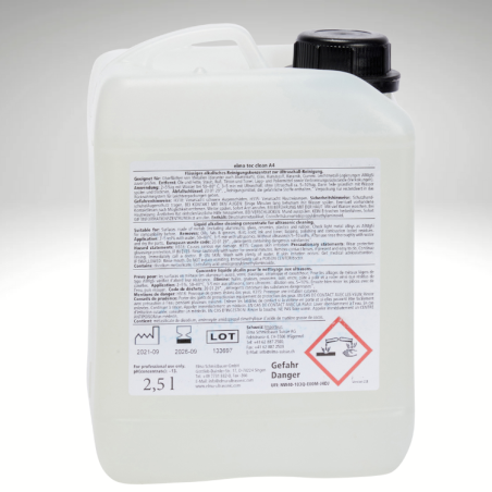 Elma Tec Clean A4, vue de dos - bidon de 2,5L - conseils utilisation Elma Tec Clean A4, vue de dos - bidon de 2,5L - conseils utilisation