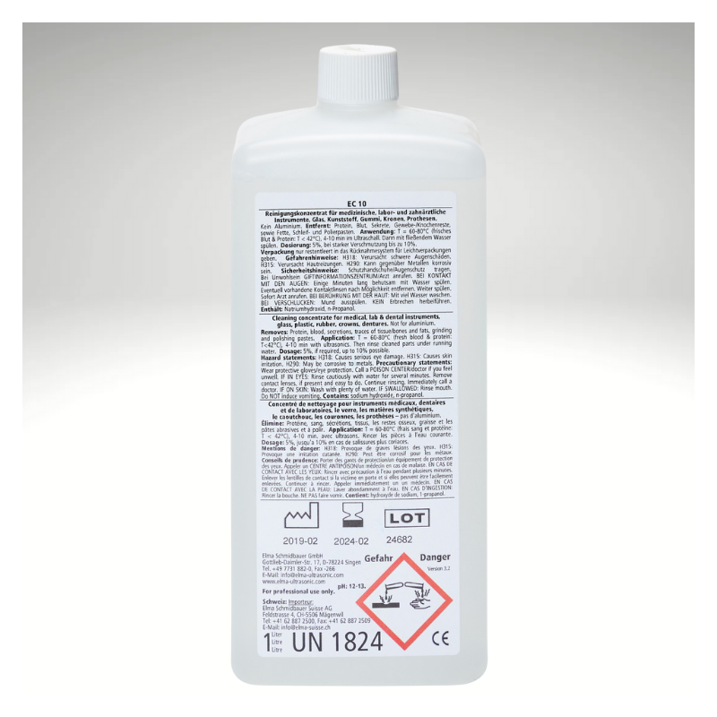 ELMA CLEAN 10 Spécial nettoyage  instruments médicaux et laboratoires