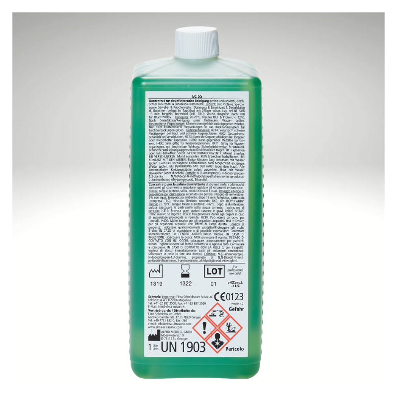 ELMA CLEAN 55D nettoie et désinfecte les instruments dentaires et médicaux.