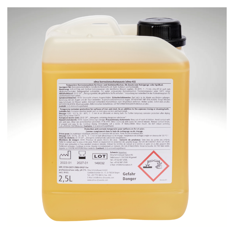 Elma KS, bidon de 2,5L, vue de dos - détergent protecteur, anti-corrosion