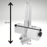 Dimensions du support de lavage disques vinyles pour cuve à utrasons BPAC 6L sweep Dimensions du support de lavage disques vinyles pour cuve à utrasons BPAC 6L sweep