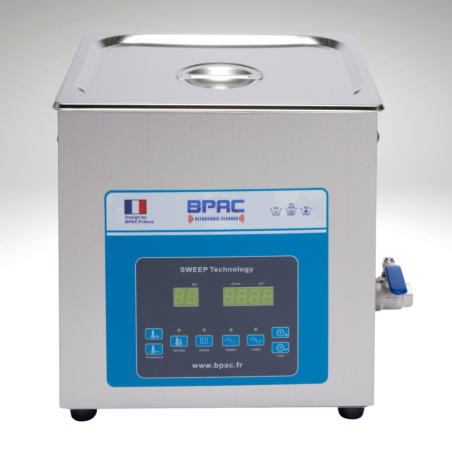 Nettoyeur Ultrasons BPAC 14 litres SWEEP+DEGAS vue de face Nettoyeur Ultrasons BPAC 14 litres SWEEP+DEGAS vue de face