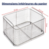 Dimensions du panier pour le modèle BPAC13SK360S Dimensions du panier pour le modèle BPAC13SK360S