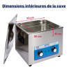 Dimensions intérieures de la cuve BPAC 15L analogique Dimensions intérieures de la cuve BPAC 15L analogique