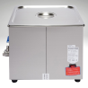 Nettoyeur ultrasons BPAC 15L SWEEP+DEGAS+TURBO avec couvercle, vue de dos, vue bouton on/off Nettoyeur ultrasons BPAC 15L SWEEP+DEGAS+TURBO avec couvercle, vue de dos, vue bouton on/off