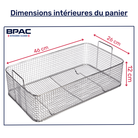 Dimension du panier pour la cuve 28L Dimension du panier pour la cuve 28L