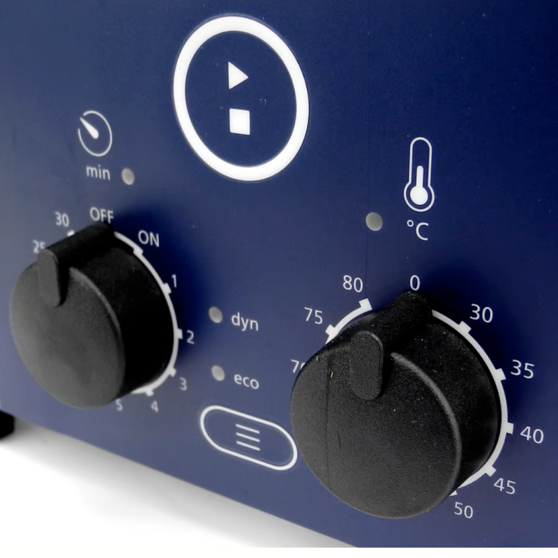 Zoom sur l'interface du nettoyeur ultrasons Elmasonic Easy 300H, 28 litres