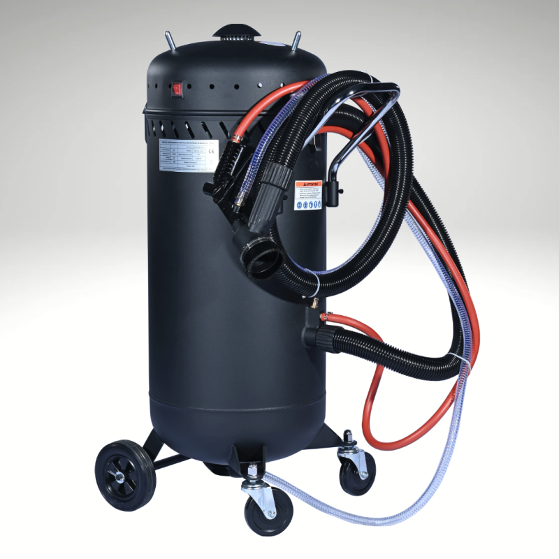 Vue de profil sableuse mobile 106 litres BPAC