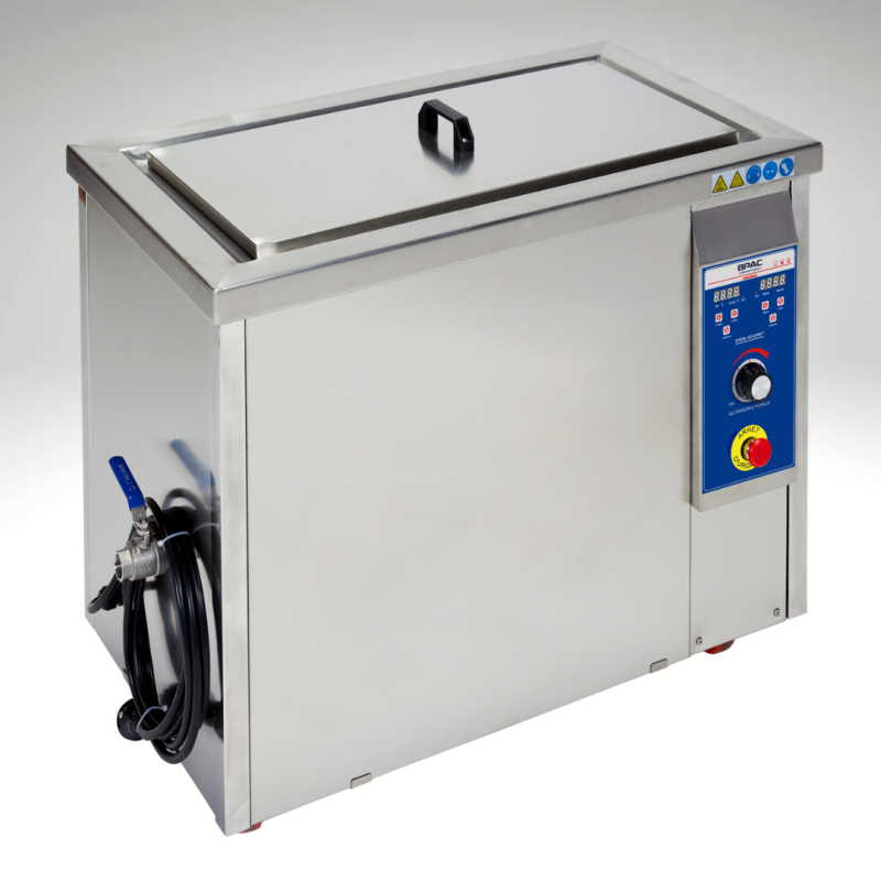 Cuve ultrasons BPAC 58L fréquence 40kHz vue côté gauche - Industries