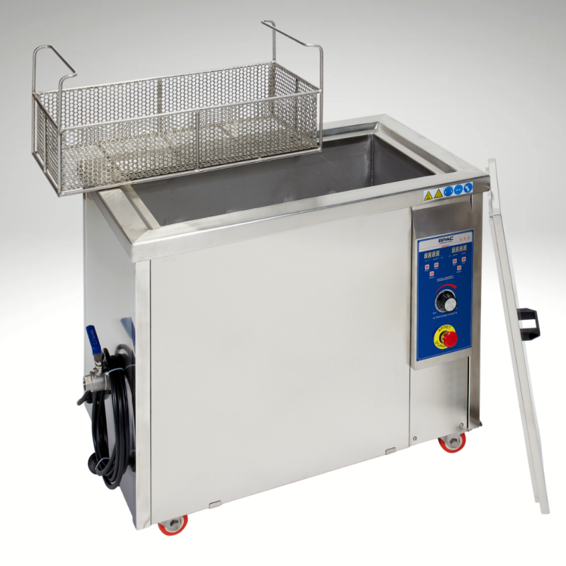 Cuve ouverte, vue panier, Nettoyeur Ultrasons INDUSTRIEL 58 litres, 28 Khz Cuve renforcée, 650x300x300mm
