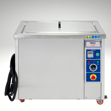 Vue de face du nettoyeur Ultrasons INDUSTRIEL BPAC 58 litres, bi-Fréquences 28+48kHz Vue de face du nettoyeur Ultrasons INDUSTRIEL BPAC 58 litres, bi-Fréquences 28+48kHz
