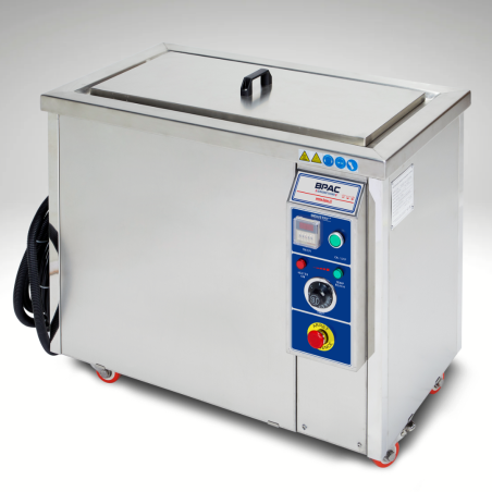 Nettoyeur ultrasons BPAC 58L bi-fréquence, vue de profil, vue côté droit Nettoyeur ultrasons BPAC 58L bi-fréquence, vue de profil, vue côté droit