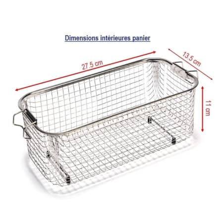 Photographie d'un Pack Nettoyeur Ultrasons 6 litres Analogique + panier maille fine 70 Photographie d'un Pack Nettoyeur Ultrasons 6 litres Analogique + panier maille fine 70