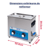 Photographie d'un Pack Nettoyeur Ultrasons 6 litres Analogique + panier maille fine 70 Photographie d'un Pack Nettoyeur Ultrasons 6 litres Analogique + panier maille fine 70