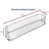 Dimensions du panier 10L long pour pièces d'armes Dimensions du panier 10L long pour pièces d'armes