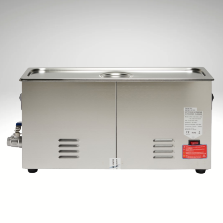 Vue de dos de la cuve ultrasons BPAC 10 Litres longue Vue de dos de la cuve ultrasons BPAC 10 Litres longue