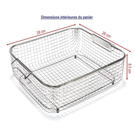 Dimensions intérieures du panier inox 15L BPAC Dimensions intérieures du panier inox 15L BPAC