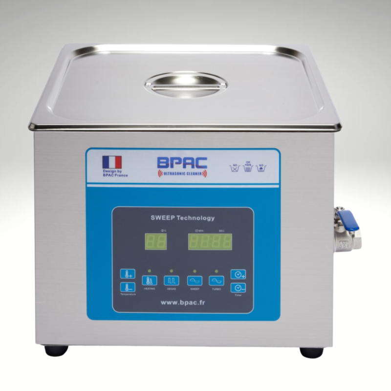 Nettoyeur ultrasons 15L SWEEP+DEGAS+TURBO avec couvercle