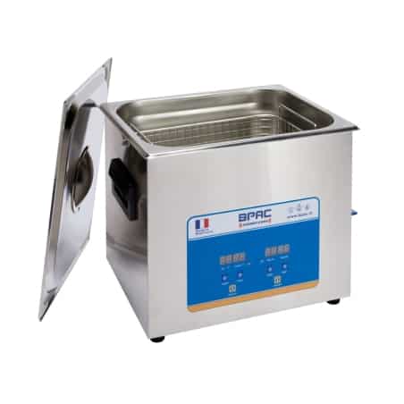 NETTOYEUR/BAC ULTRASONS PROFESSIONNEL ANALOGIQUE 15L 360 WATTS AVEC VANNE  DE VIDANGE (330x300x150mm) (QUALITE PREMIUM) - P2R