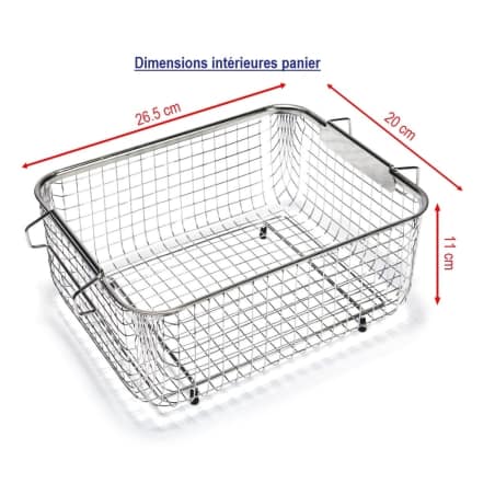 dimensions du panier pour nettoyeur 10L