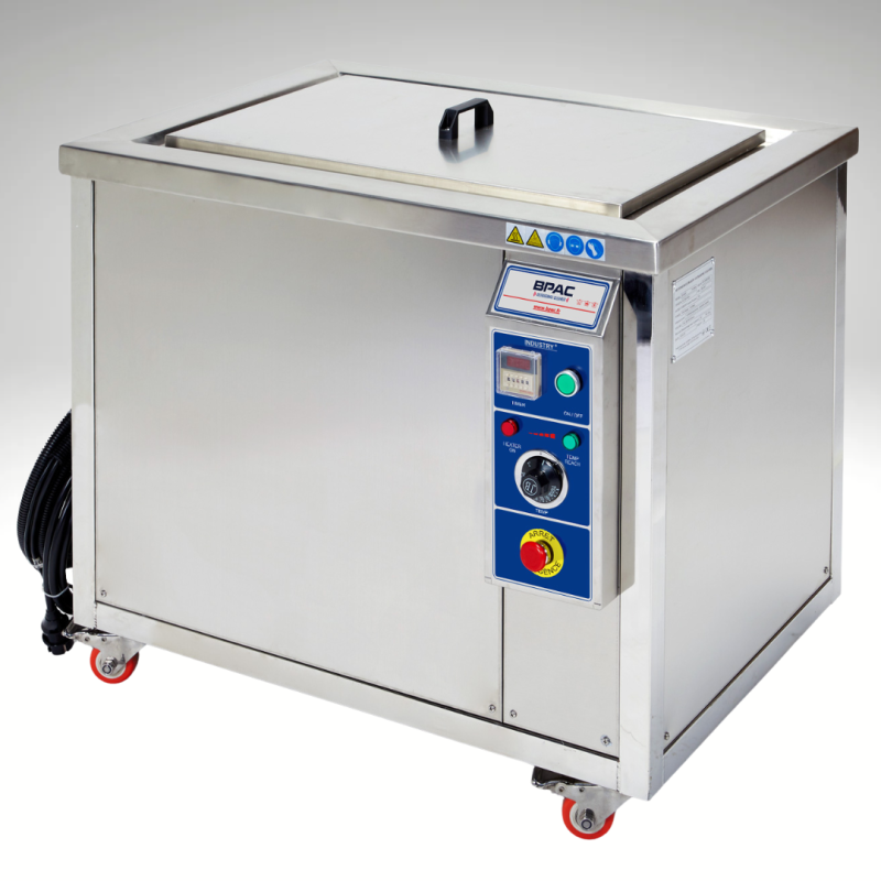 Nettoyeur ultrasons industriel BPAC 206  litres, 750x550x500mm, 28 kHz, vue de profil cuve fermée