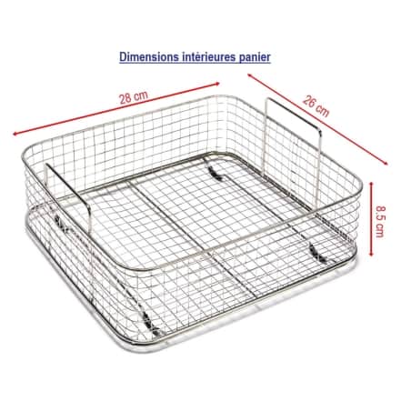 dimensions du panier BPAC 15 Litres maille standard