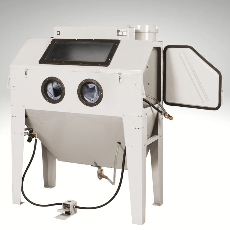 Cabine de Sablage professionnelle 420 L, porte sur le côté ouverte