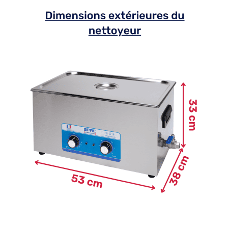 Dimension extérieure de cuve 20 litres analogique