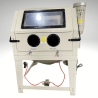 Sableuse 1200 L et son dépoussiéreur, vue face, cabine fermée Sableuse 1200 L et son dépoussiéreur, vue face, cabine fermée
