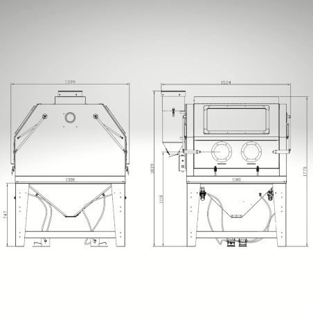 Plans de la cabine de sablage 1200 litres Plans de la cabine de sablage 1200 litres