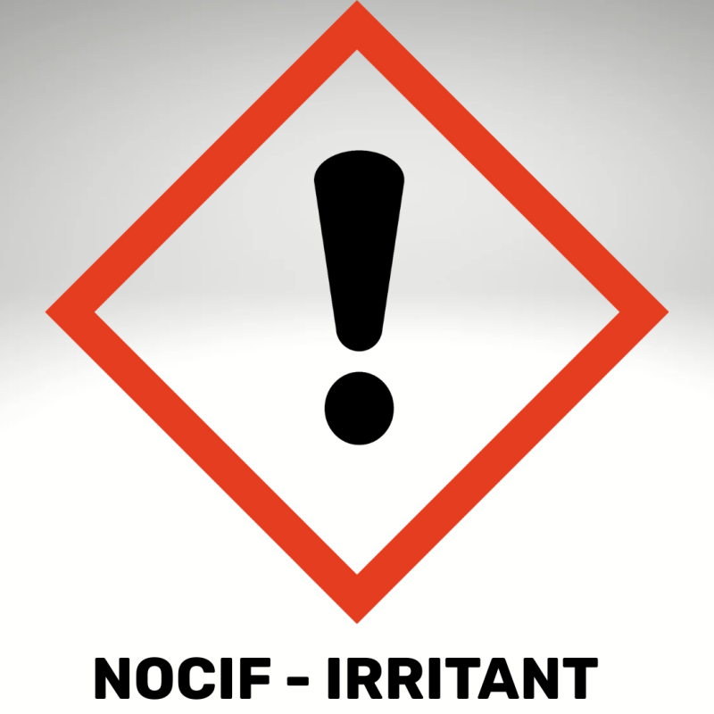Pictogramme de sécurité : attention, produit nocif, irritant