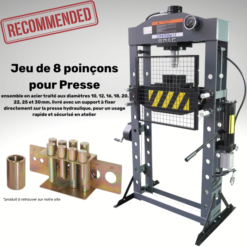 Produit additionnel recommandé : jeu de 8 poinçons