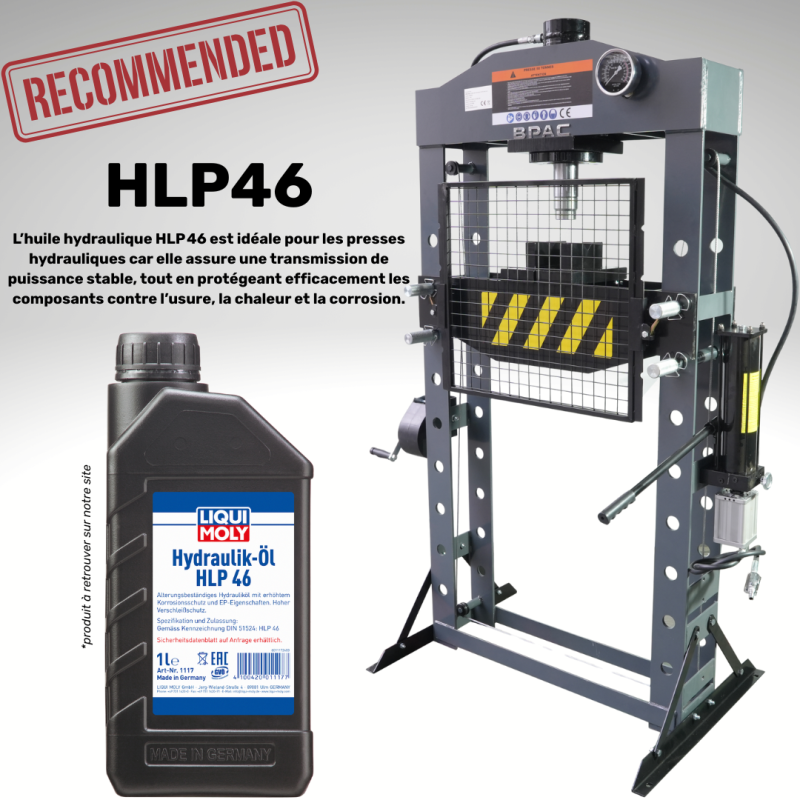 Produit additionnel recommandé : huile HLP46
