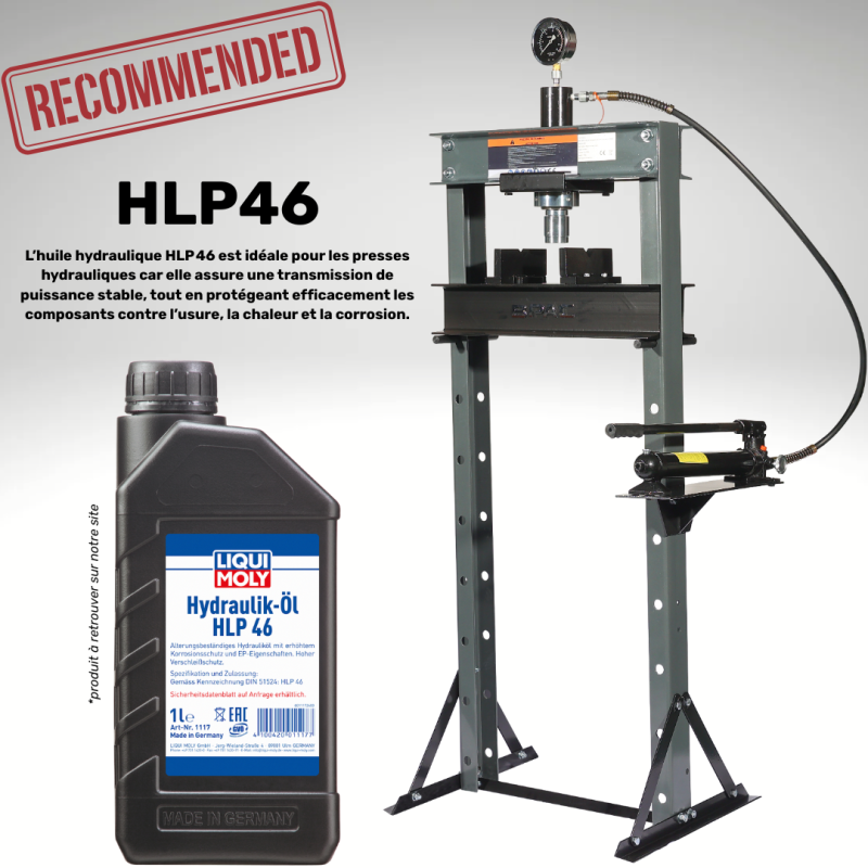Produit additionnel recommandé : huile HLP46
