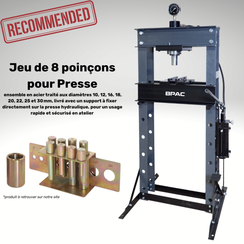 Produit additionnel recommandé : jeu de 8 poinçons