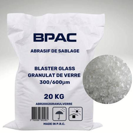 Granulat de verre 20 KG 300-600 microns