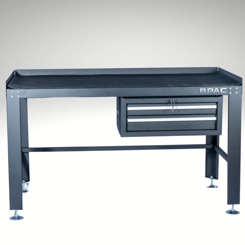 table établi d'atelier avec tiroirs gris anthracite BPAC