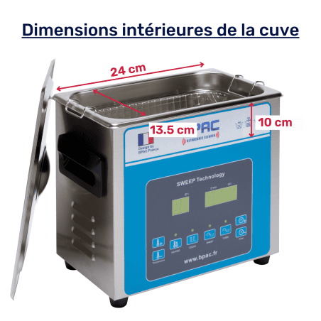 Nettoyage ultrason : Devis sur Techni-Contact - Cuve à ultrasons 42L