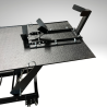 Vue de profil du bloque roue moto BPAC pour table de levage