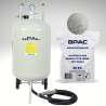 PACK DUO Sableuse Mobile 75L + Granulat de verre 20 KG , 300-600 microns